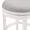 Alaterre Furniture Hanover Swivel Bar Height Bar Stool, White and Gray, 2PK ANHN02PDCR2 - alternate 3
